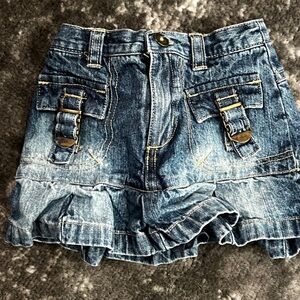 Stylish Denim Shorts with Buckle Accents